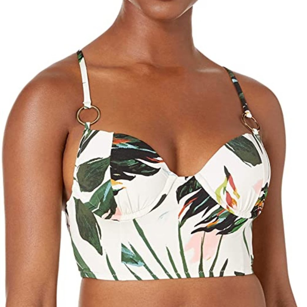 BCBGMAXAZRIA Tropical Push-up Bikini Top